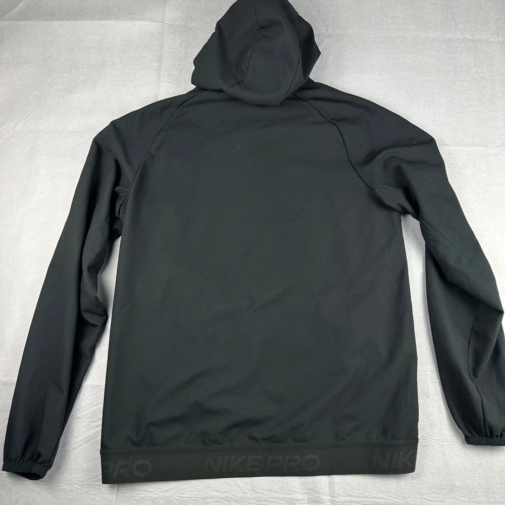 Nike Pro Dri-FIT Mens Flex Max Full Zip Training Hoodie Black CK1909-010 Medium